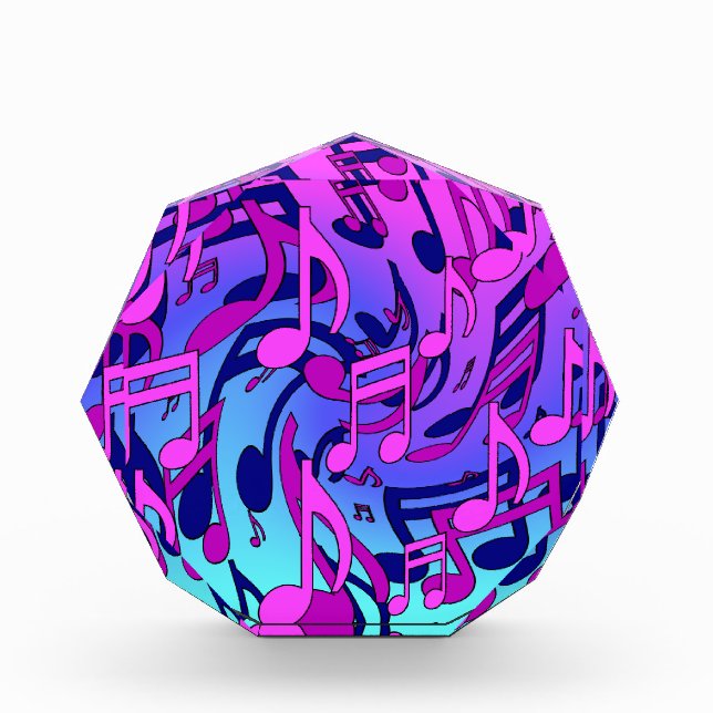 Bloc Photo Belle musique Upbeat Colorful Notes musicales (Devant)