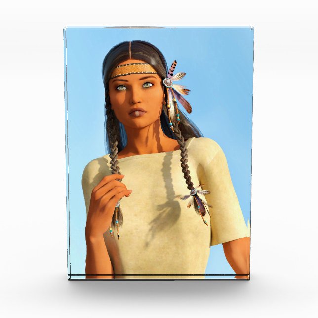 Bloc Photo Belle tenue autochtone amérindienne (Devant)