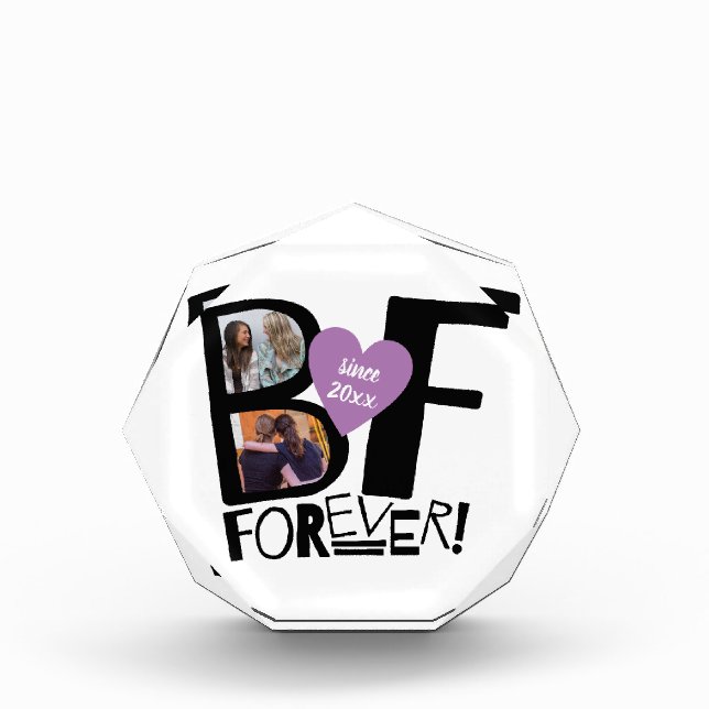 Bloc Photo Best Friends Forever BFF mignon Photo moderne (Devant)