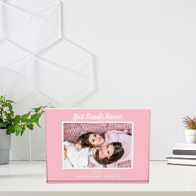 Bloc Photo Best Friends Forever photo personnalisée rose (Créateur téléchargé)