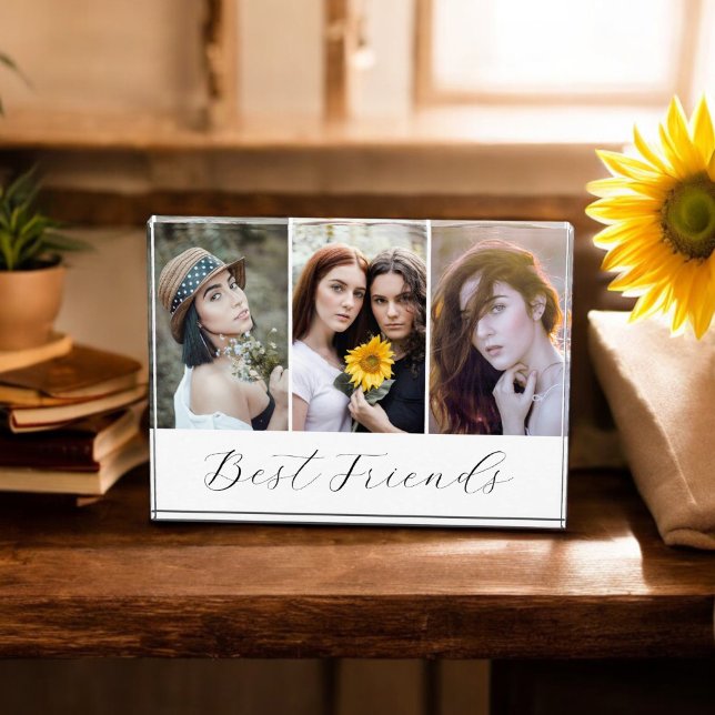 Bloc Photo Best Friends Modern Friendship Photo Collage (Personalize with your selected photos.)