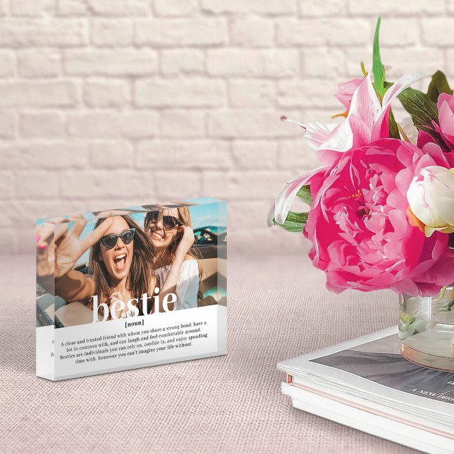 Bloc Photo Bestie Personnalisé Moderne Signifiant Meilleurs A (Créateur téléchargé)