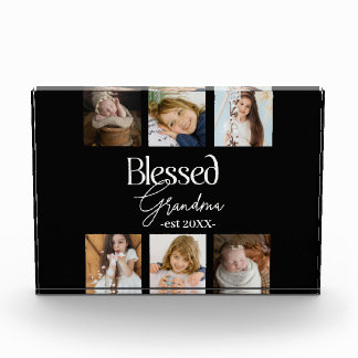 Bloc Photo Blessed Grandma est Date avec 6 photo collage
