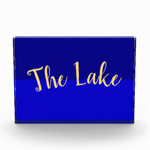 Bloc Photo Bleu Royal brillant et vibrant "Le Lac"