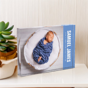 Bloc Photo Bleus layette bienvenus