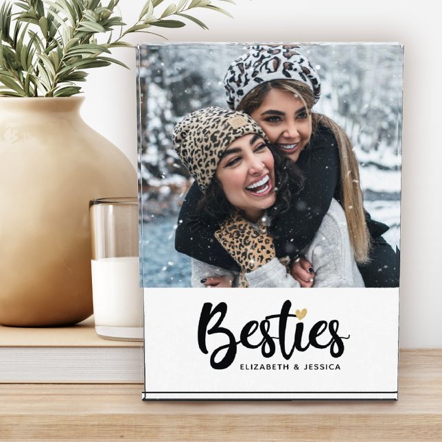 Bloc Photo Blocage photo du script des meilleurs amis (A cute Besties photo block. Personalize it with your favorite photo and your names.)