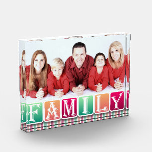 Bloc Photo Blocs de famille colorés Portrait de famille perso