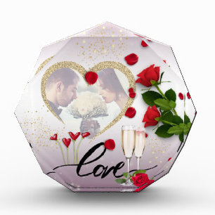 Bloc Photo Bloque de fotos personalizado amor con flores