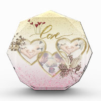 Bloque de fotos personalizado con corazones