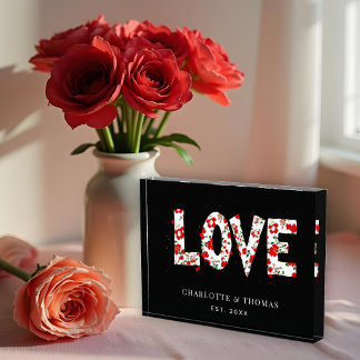 Bloc Photo Bloque Para Fotos Cute Colorful Floral LOVE Word B