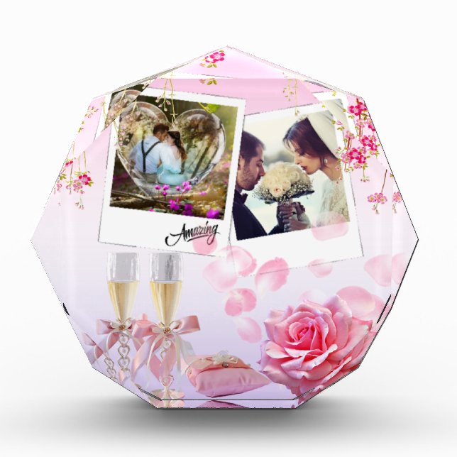 Bloc Photo Bloque para fotos personalizado con rosas (Devant)