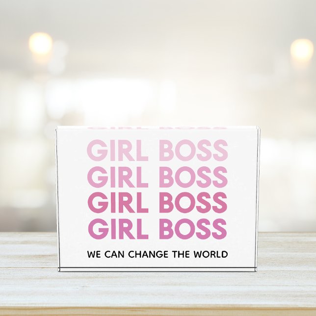Bloc Photo Boss de fille rose moderne Meilleur cadeau de fill (Créateur téléchargé)