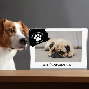 Bloc Photo Cadeau commémoratif de chien personnalisé garde d'