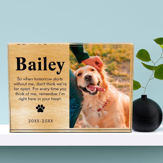 Bloc Photo Cadeau De Sympathie Commémorative Pour Animaux De  (Créateur téléchargé)