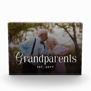 Bloc Photo Cadeau Photo Personnalisé Grands-Parents Typograph