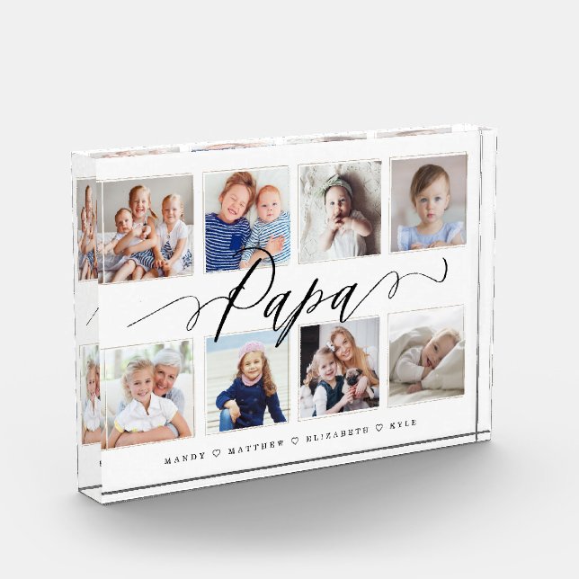 Bloc Photo Cadeau pour Papa| Collage photo de petits-enfants (Gauche)