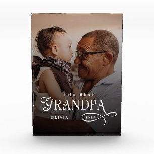 Bloc Photo Cadeaux Personnalisés Photo Meilleur Grand-Père Mo