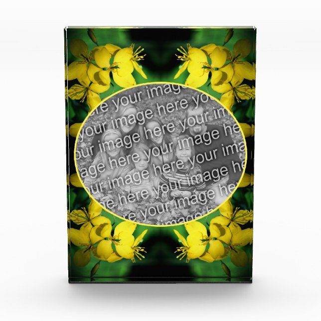 Bloc Photo Cadre Fleur sauvage Jaune Créez votre propre image (Devant)
