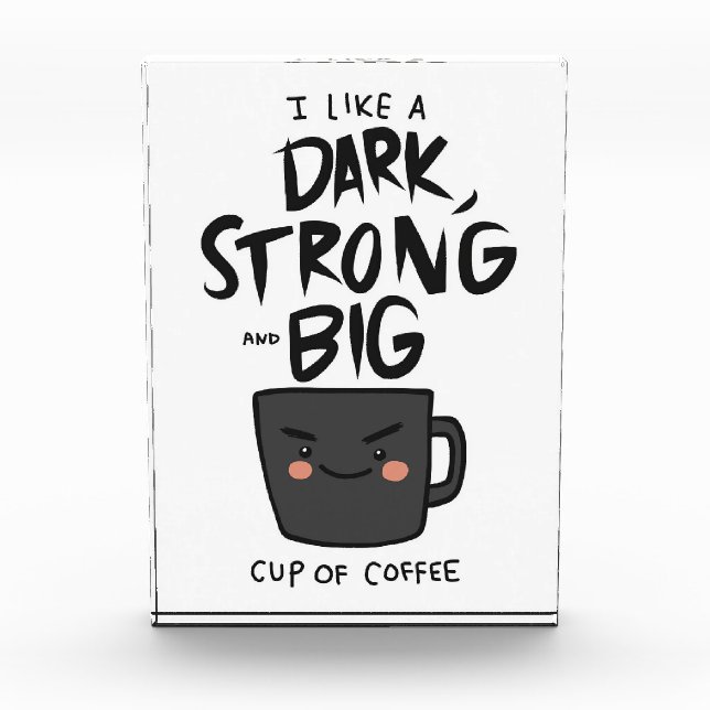 Bloc Photo Café Lover Dark Strong Et Big Cup De Café (Devant)