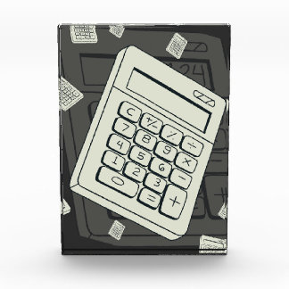 Bloc Photo Calculatrice minimaliste et illustration de motif