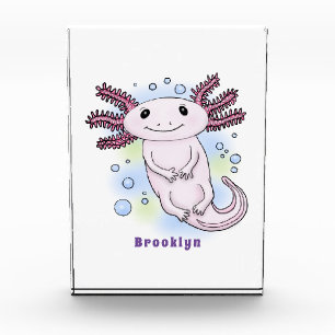 Bloc Photo Caricature axolotl rose adorable