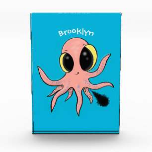 Bloc Photo Caricature de poulpe de bébé mignonne et cheeky