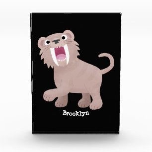Bloc Photo Caricature du tigre mignon Saber Toothed Smilodon