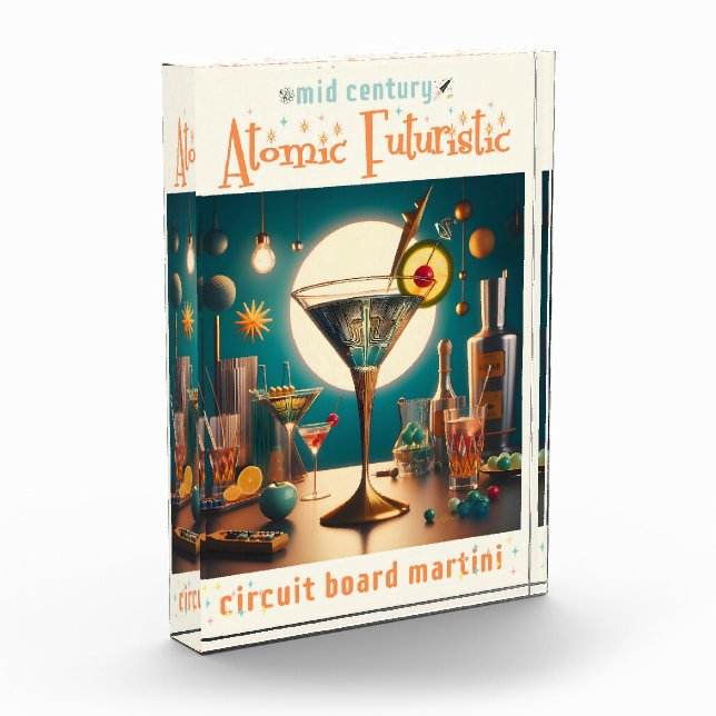 Bloc Photo Carte de circuit futuriste atomique Martini (Gauche)