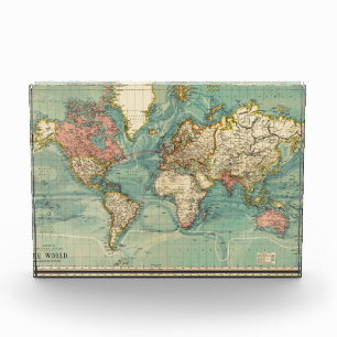 Bloc Photo Carte du monde vintage