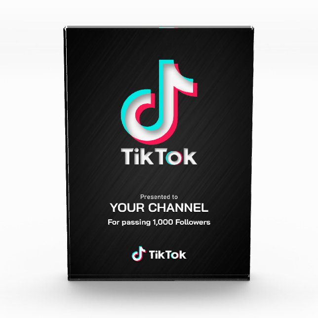 Bloc Photo Chaîne personnalisée TikTok (Devant)