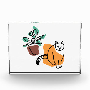 Bloc Photo Chat et le plante