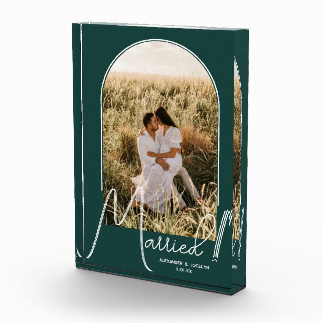 Bloc Photo Chic Arch Emerald Mariage (Droite)