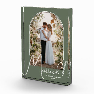 Bloc Photo Chic Arch Sage Mariage vert