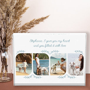 Bloc Photo Chien Maman Aimer Word 4 Photo verticale Feuille d