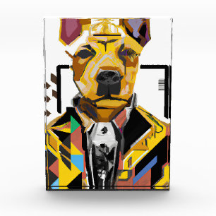 Bloc Photo Chien portant un costume : Art numérique