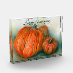 Bloc Photo Citrouille Patch Automne Trio Pastel Art Thanksgiv