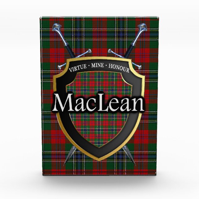 Bloc Photo Clan écossais MacLean Tartan (Devant)