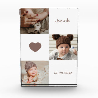 Bloc photo cœur en collage de photos de bébé migno