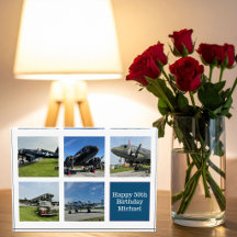 Collage de photos d'avion vintage WW2 Aviateur per