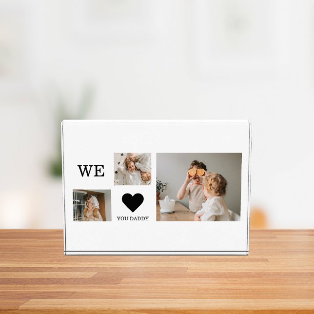 Bloc Photo Collage tendance Photo & We Love You Daddy Cadeau (Créateur téléchargé)
