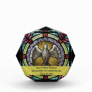 Bloc Photo Confirmation RCIA en verre souillé de Saint-Espri