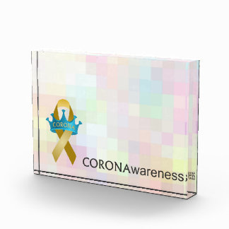 Bloc Photo CORONAwareness Rainbow Pixel personnalisable Lucit