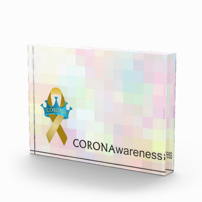 Bloc Photo CORONAwareness Rainbow Pixel personnalisable Lucit (Droite)