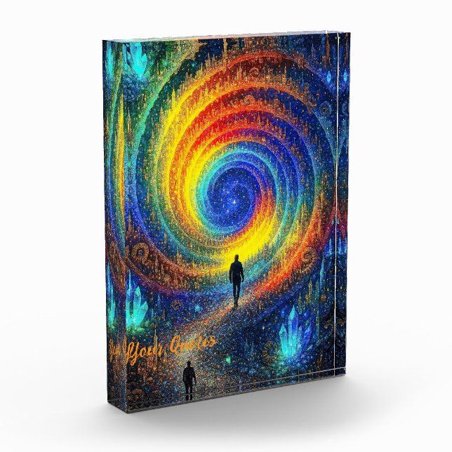 Bloc Photo Cosmic Journey Galaxy Rainbow Light Surreal  (Gauche)