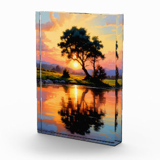 Bloc Photo coucher de soleil