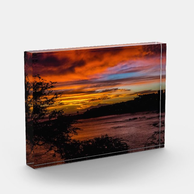 Bloc Photo Coucher de soleil à Praia, Cap Vert (Gauche)