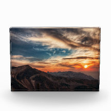 Coucher de soleil du ciel de la montagne Utah