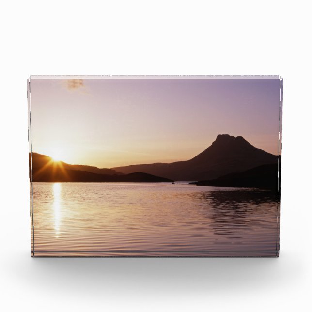 Bloc Photo Coucher de soleil Stac Pollaidh Écosse (Devant)