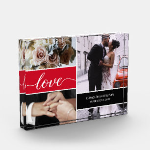 Bloc Photo Coupe rouge photo collage Mariage Love