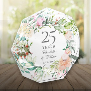 Bloc Photo Couronne de roses pour les 25 ans de mariage